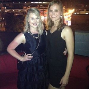 Black Satin Party Dress